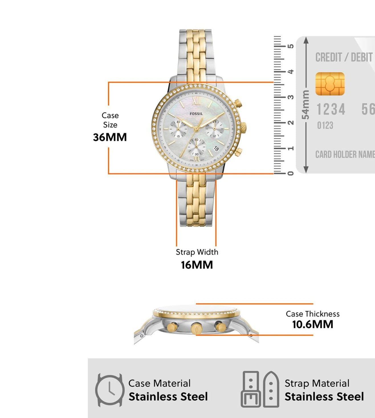 ES5216 | FOSSIL Neutra Chronograph Watch for Women