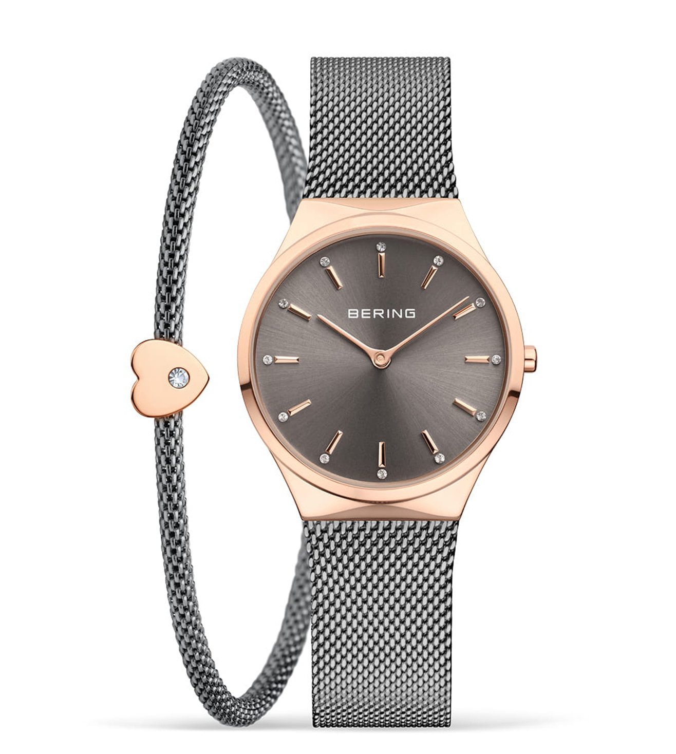 12131-369-GWP Bering | Grey Dial Classic Watch for Women With Bracelet
