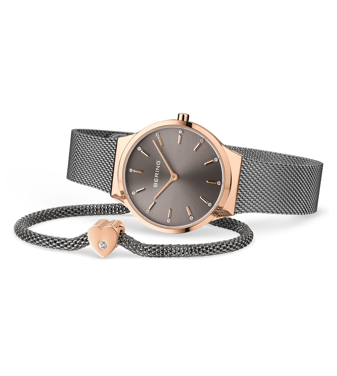 12131-369-GWP Bering | Grey Dial Classic Watch for Women With Bracelet