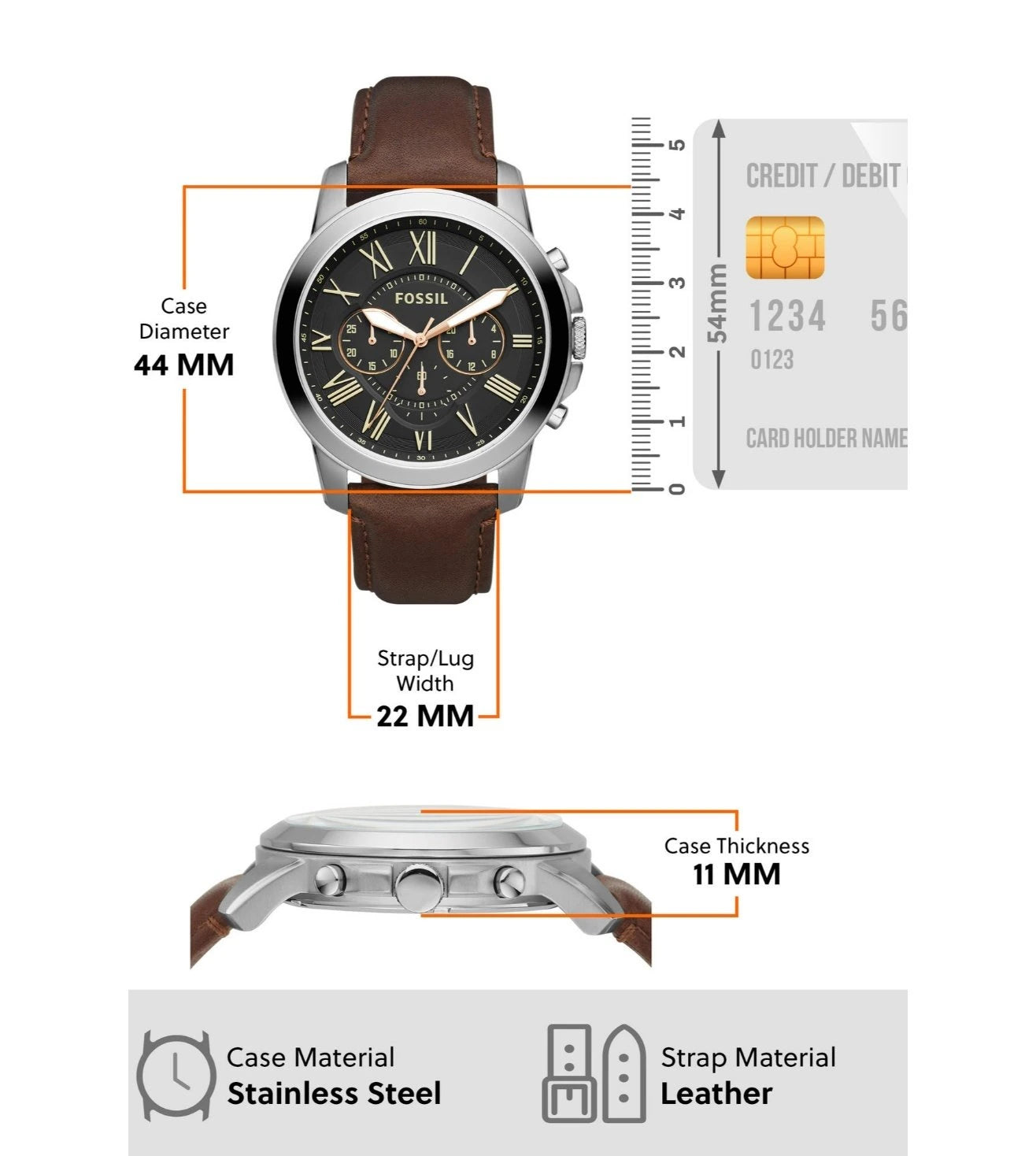 FS4813 | FOSSIL Grant Chronograph Analog Watch for Men