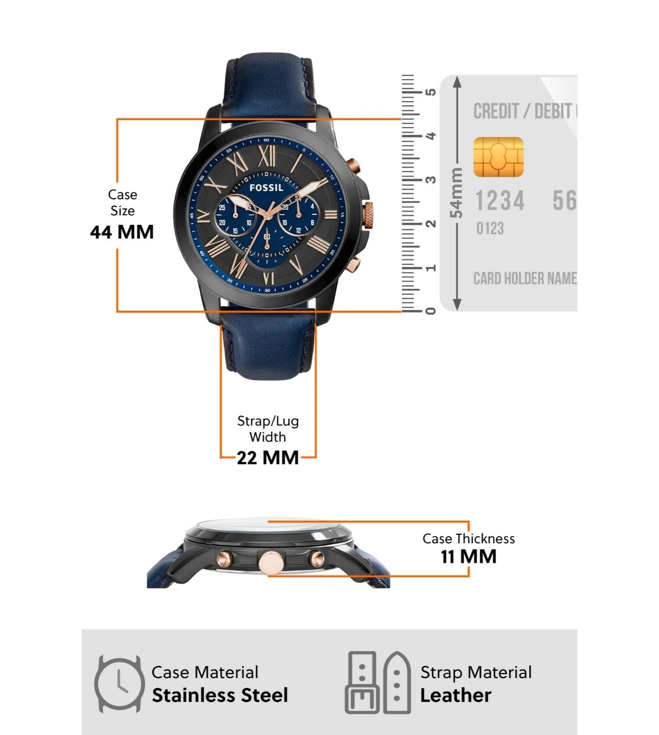 FS5061 | FOSSIL Grant Chronograph Analog Watch for Men