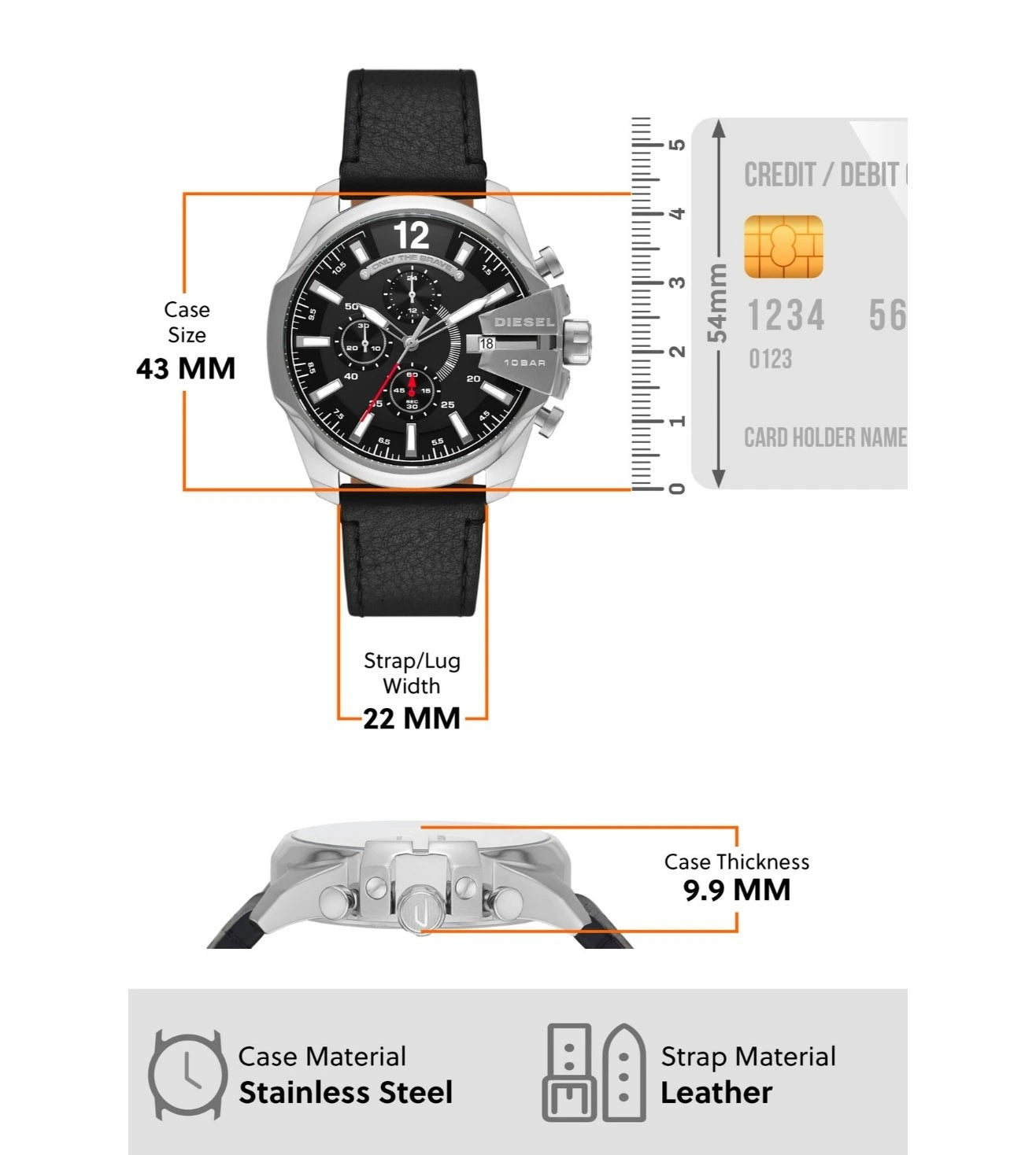 DZ4592 | DIESEL Baby Chief Chronograph Analog Watch for Men