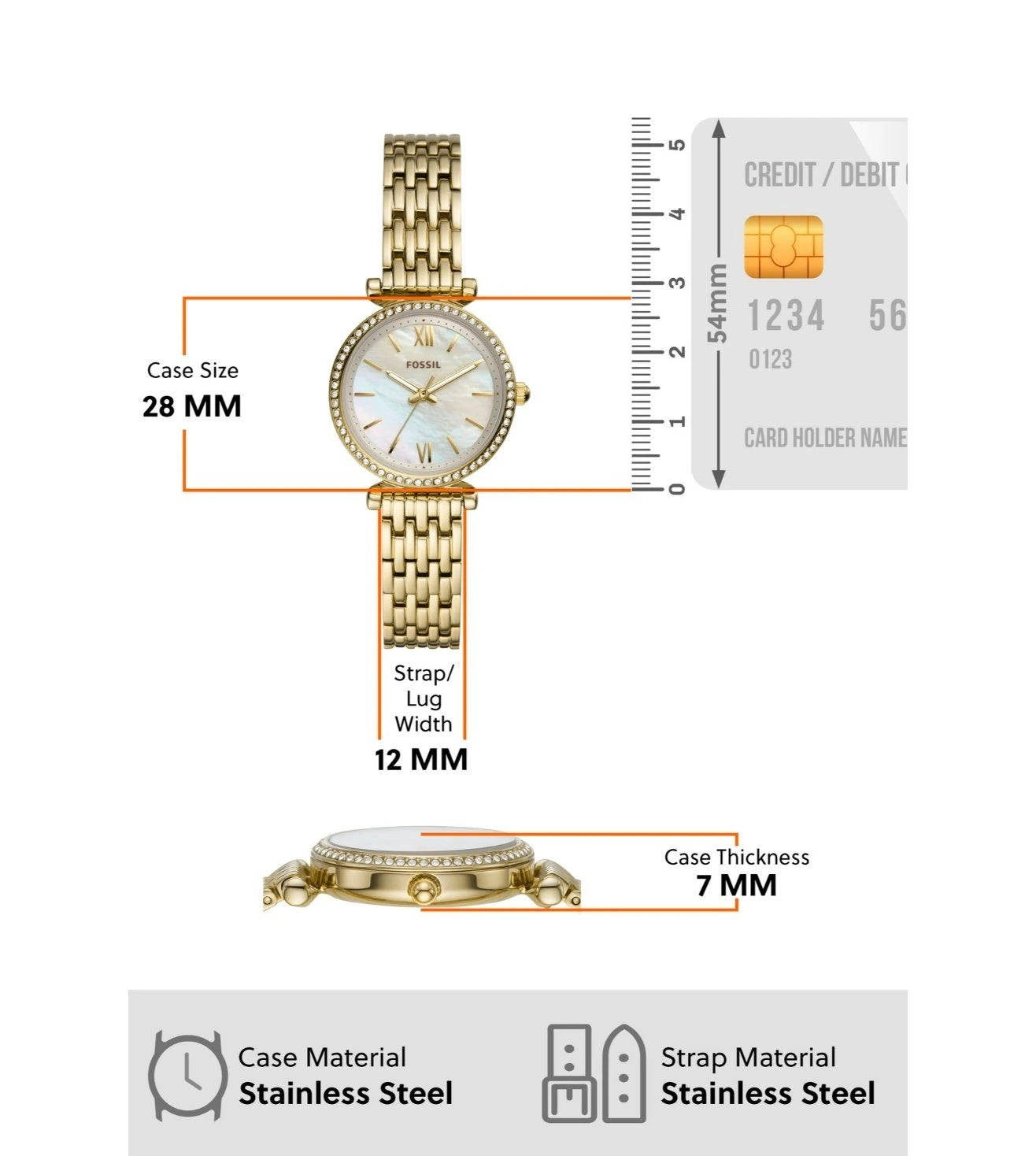 ES4735 | FOSSIL Carlie Mini Analog Watch for Women