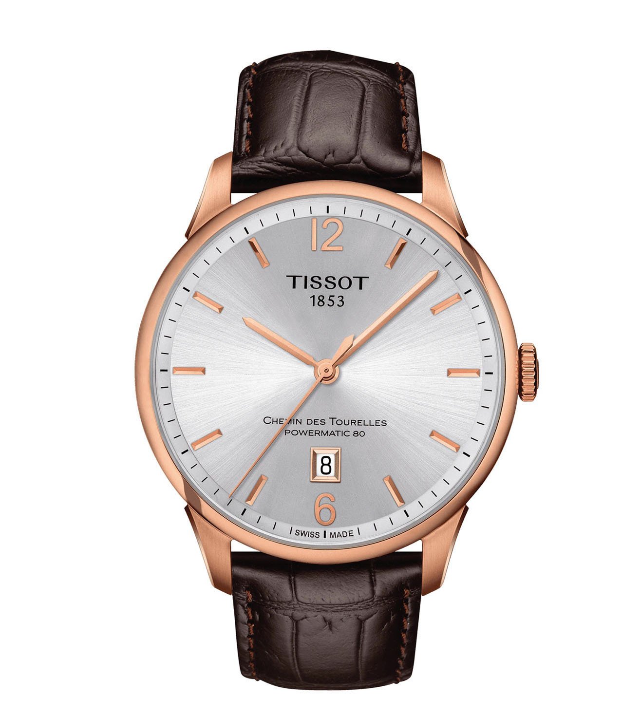 T0994073603700 | TISSOT T-Classic Chemin des Tourelles Powermatic 80 Automatic Watch for Men