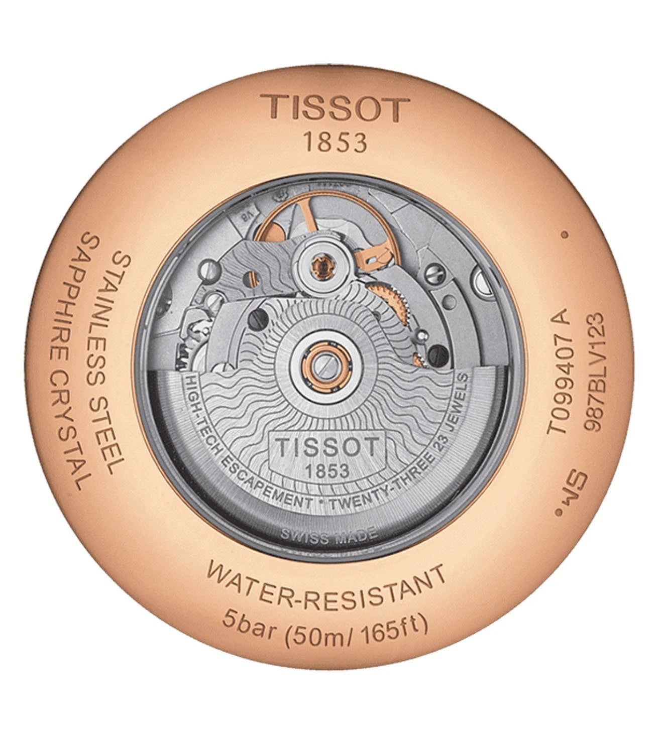 T0994073603700 | TISSOT T-Classic Chemin des Tourelles Powermatic 80 Automatic Watch for Men