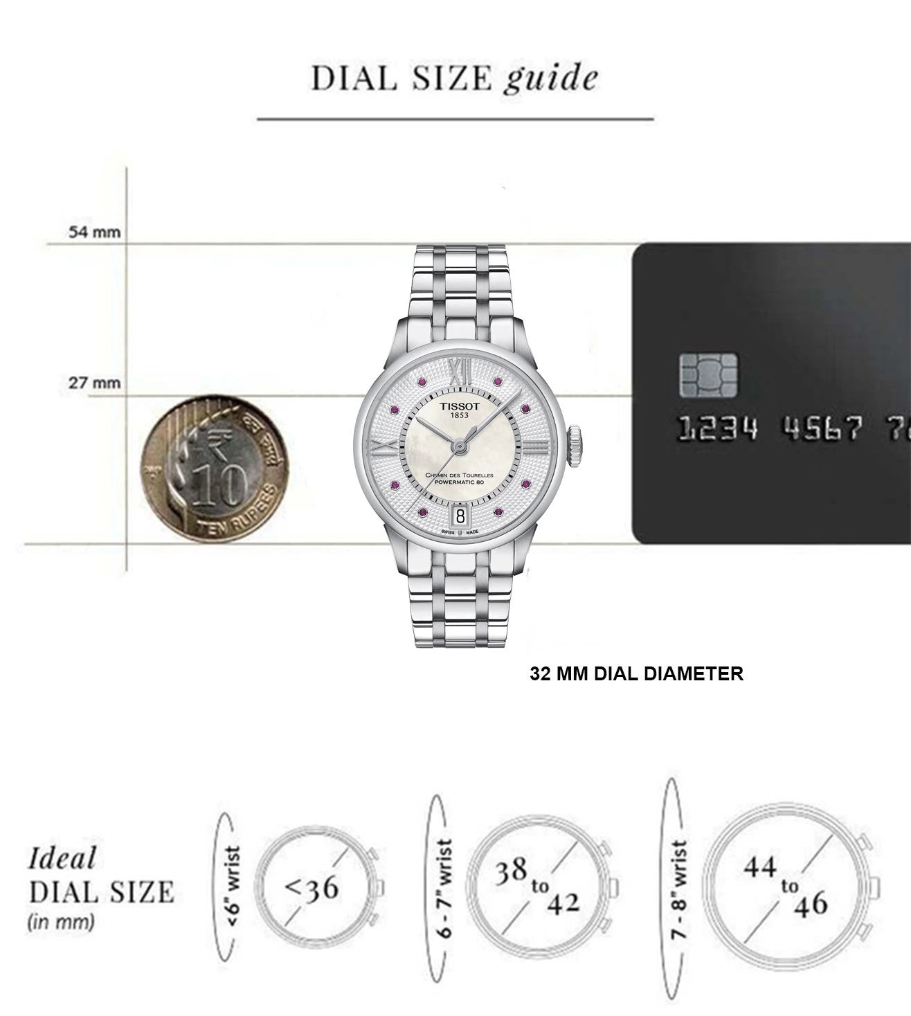 T0992071111300 | TISSOT T-Classic Chemin des Tourelles Powermatic 80 Automatic Watch for Women