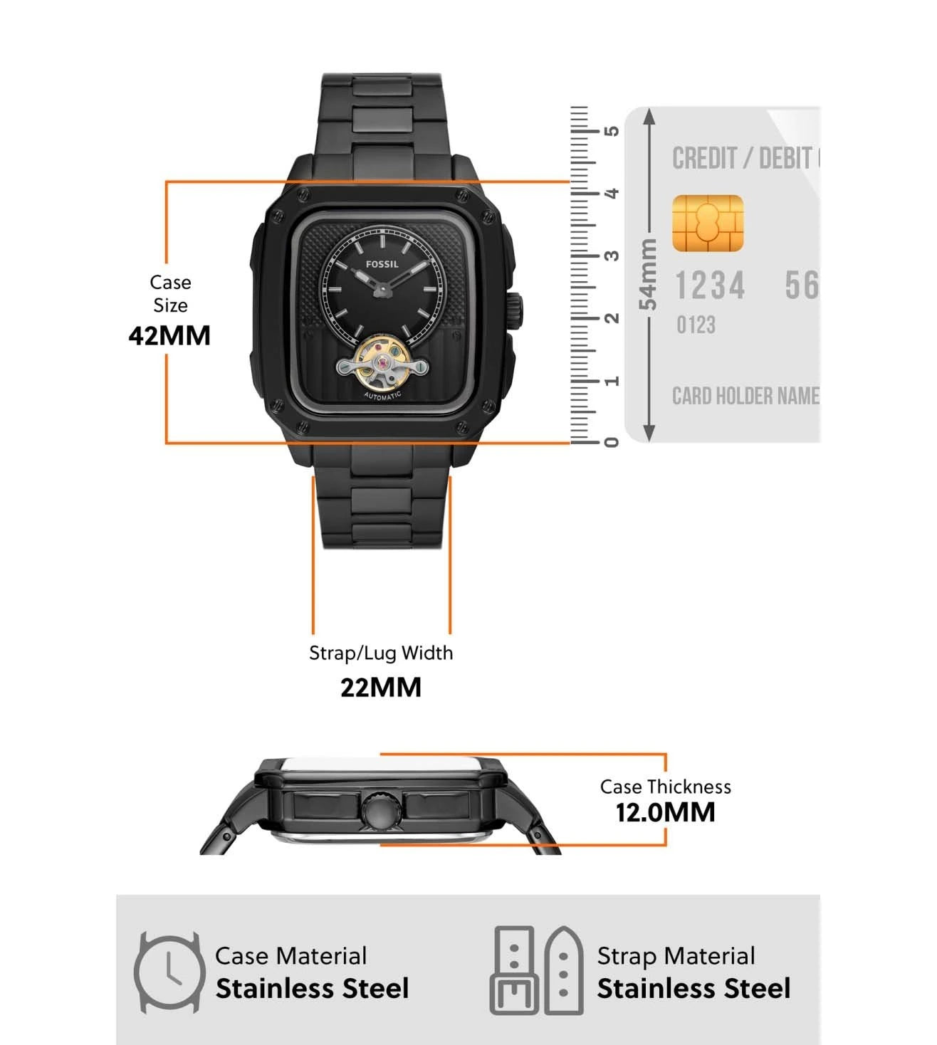 ME3238 | FOSSIL Inscription Automatic Watch for Men