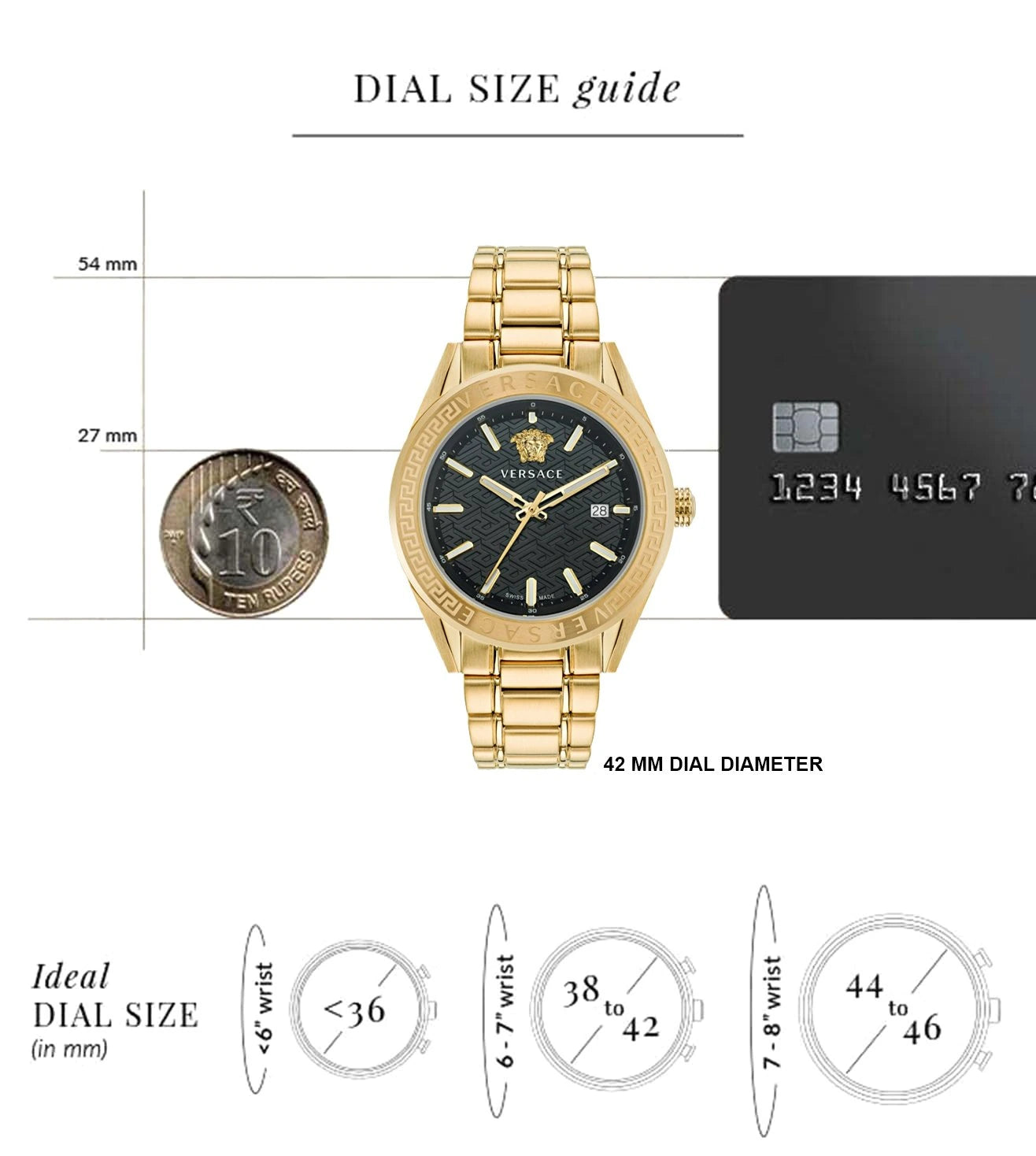 VE6A00623 | VERSACE Men Round Black Watches