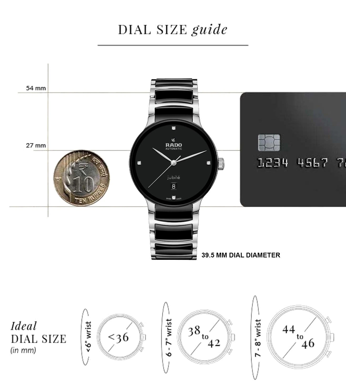 R30018712 | RADO Centrix Automatic Diamond Unisex Watch