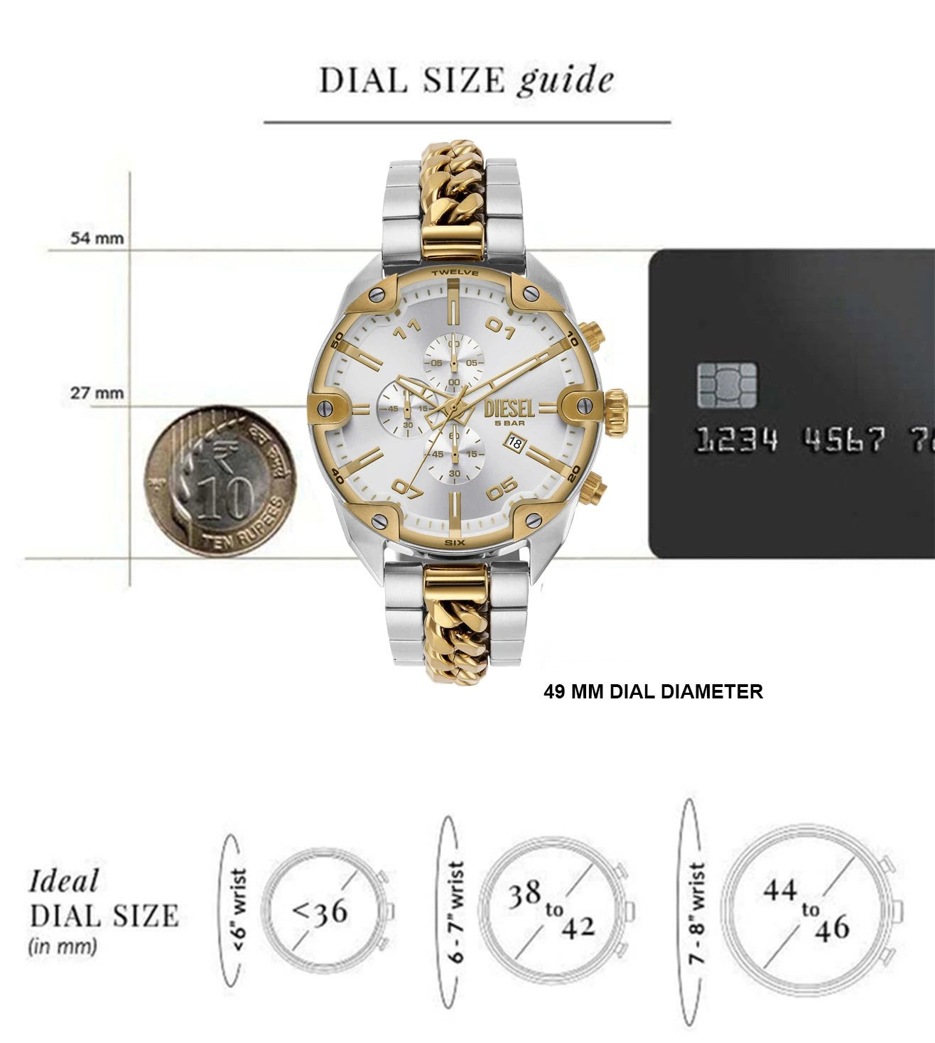 DZ4629 | DIESEL Spiked Chronograph Watch for Men