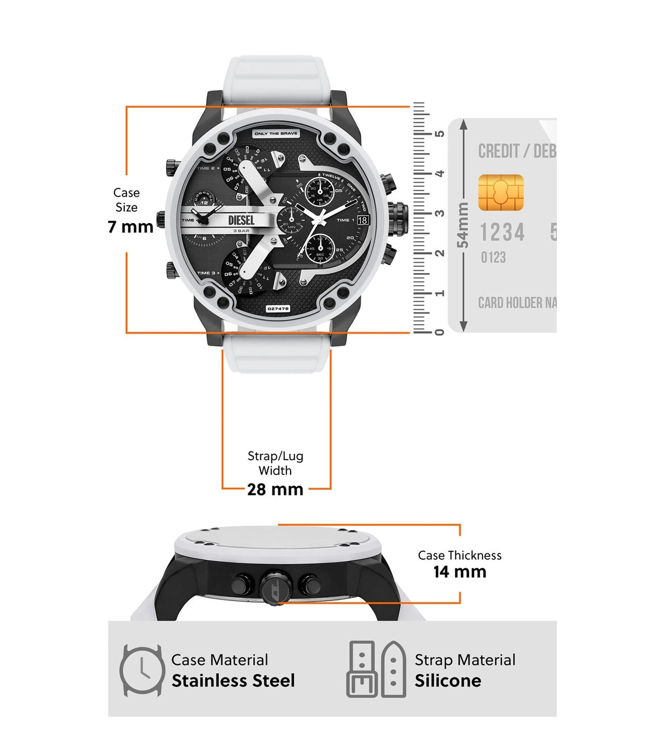 DZ7478 | DIESEL Mr. Daddy 2.0 Chronograph Automatic Watch for Men