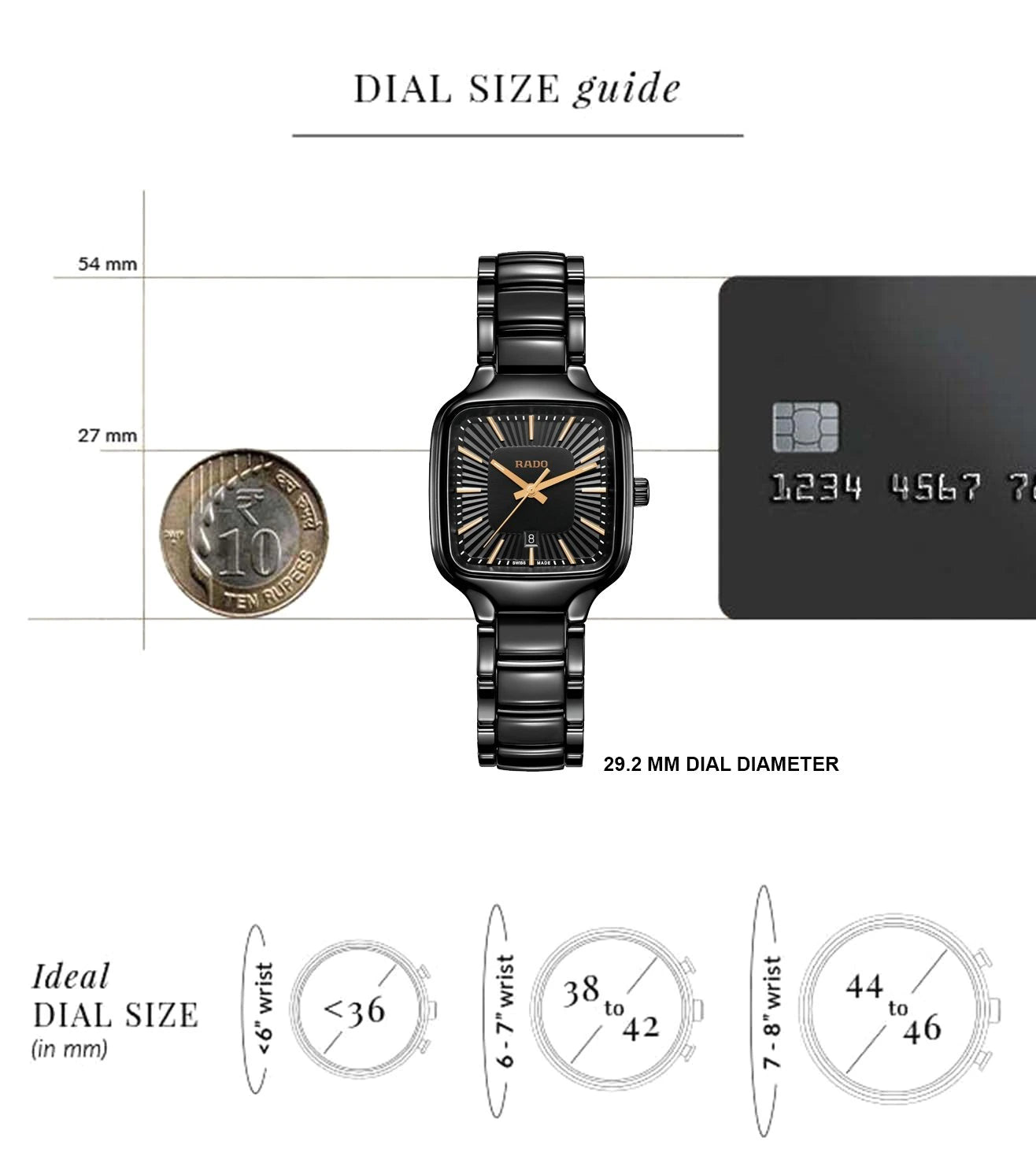 R27080172  | RADO True Square Analog Watch for Women
