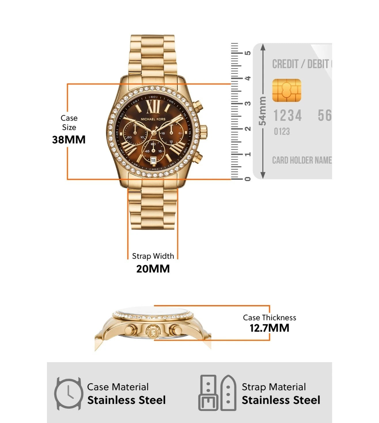 MK7276 | MICHAEL KORS Lexington Chronograph Watch for Women