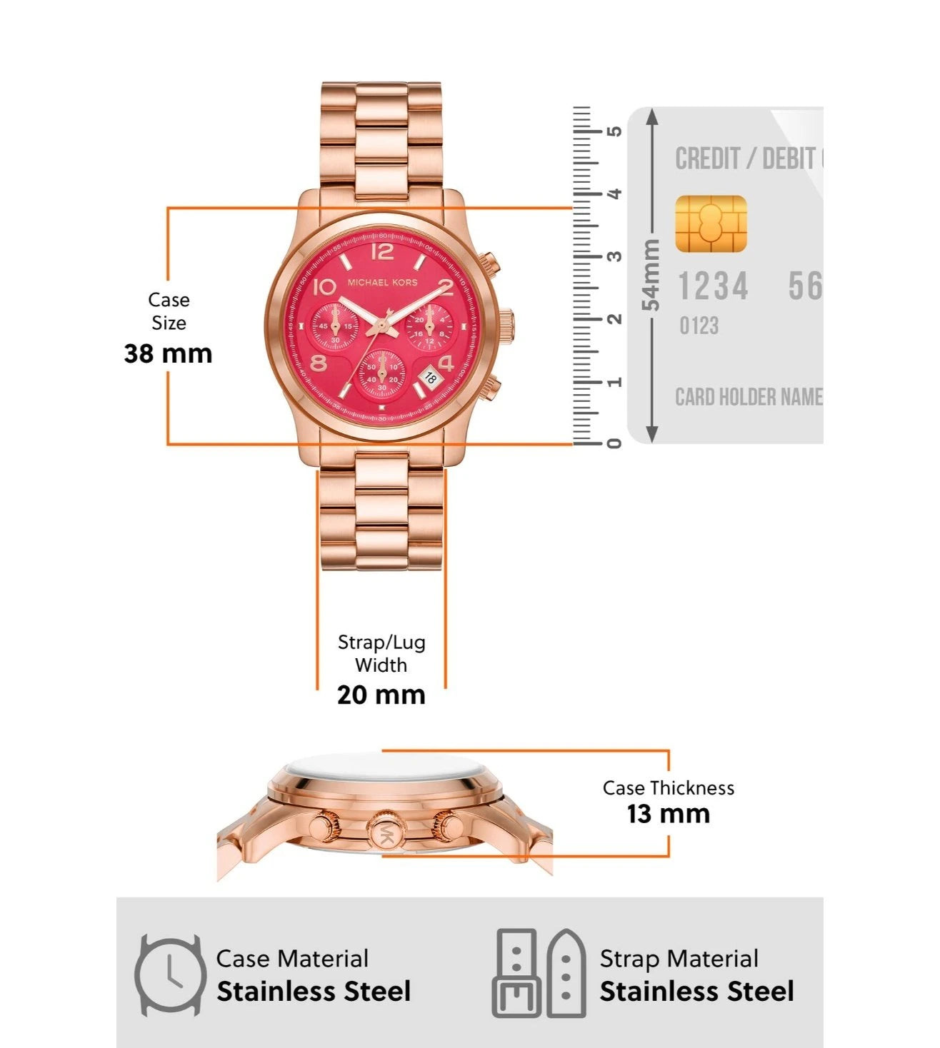 MK7352 | MICHAEL KORS Runway Chronograph Watch for Women