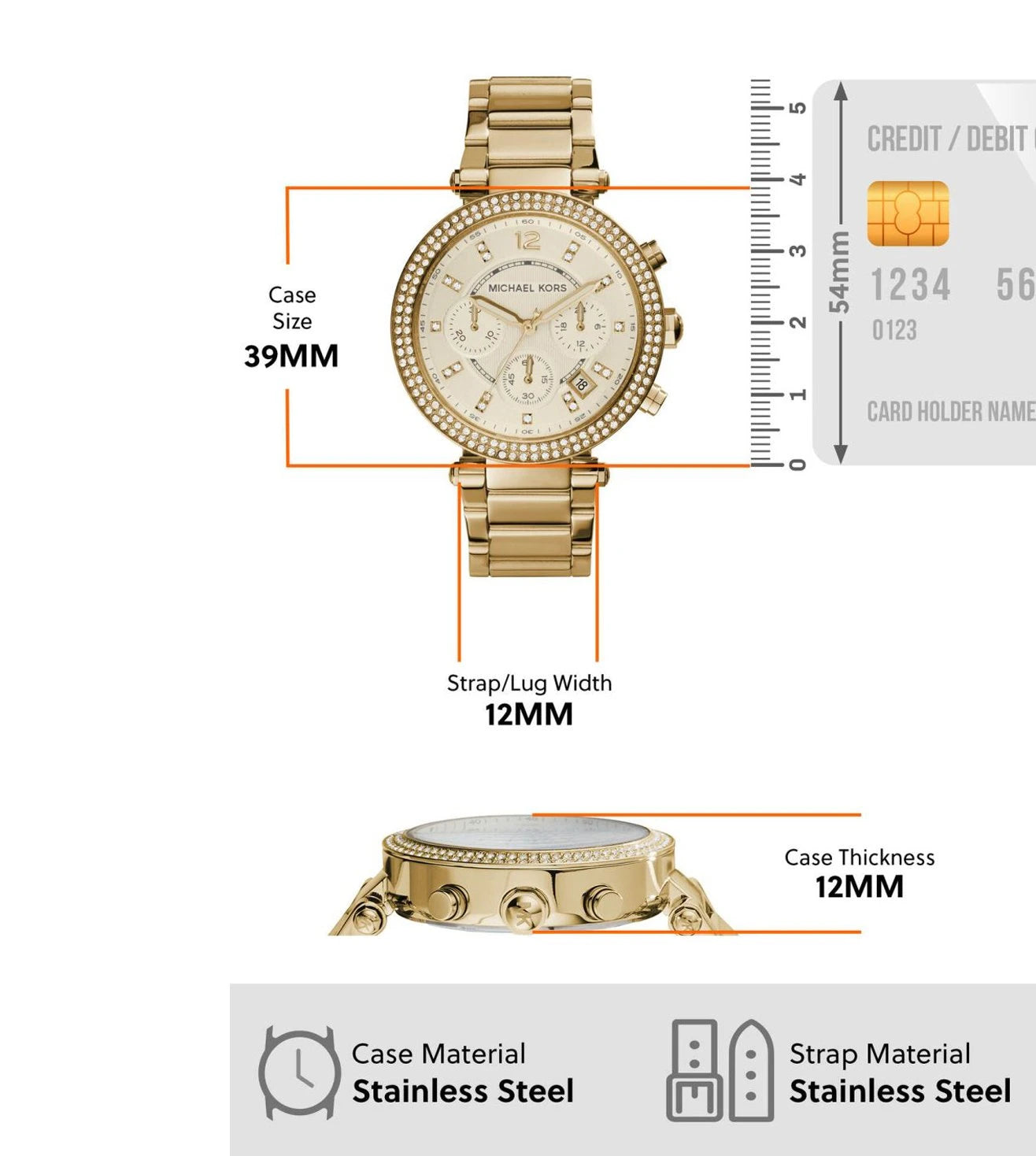 MK5354 | MICHAEL KORS Parker Chronograph Watch for Women