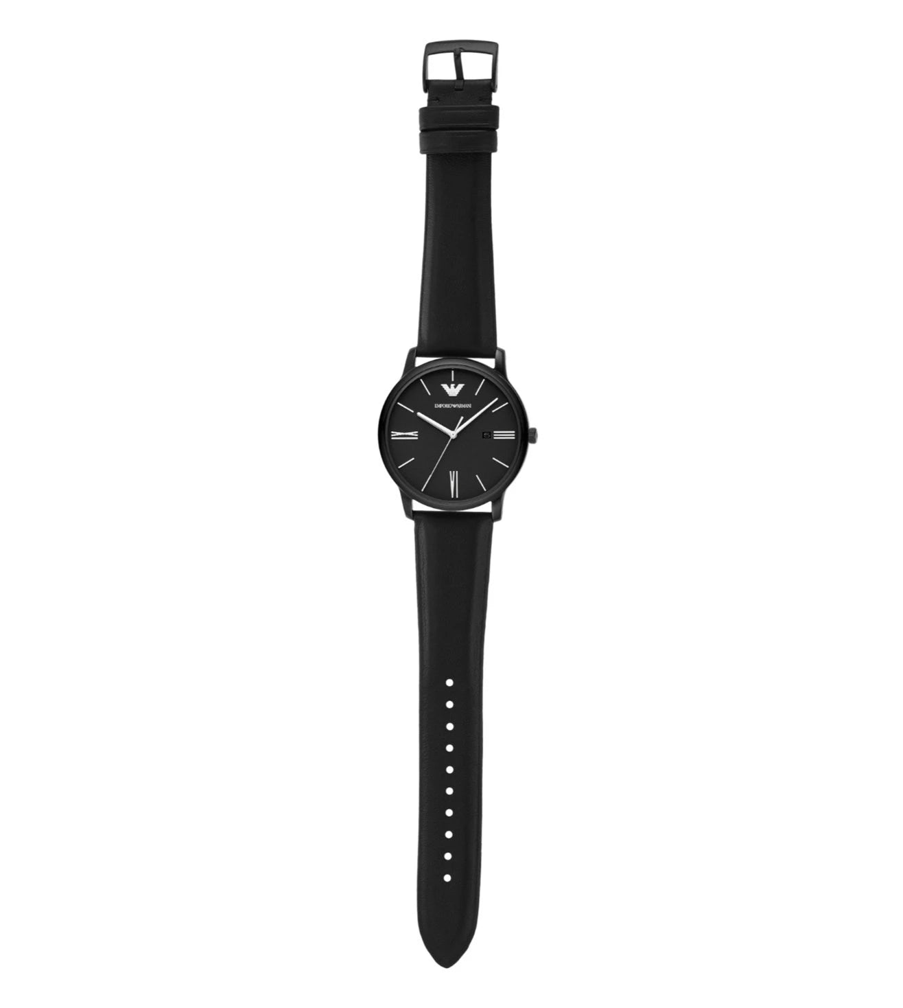 AR11573 Emporio Armani | Round Black Dial 42mm Analog Watch (Men)