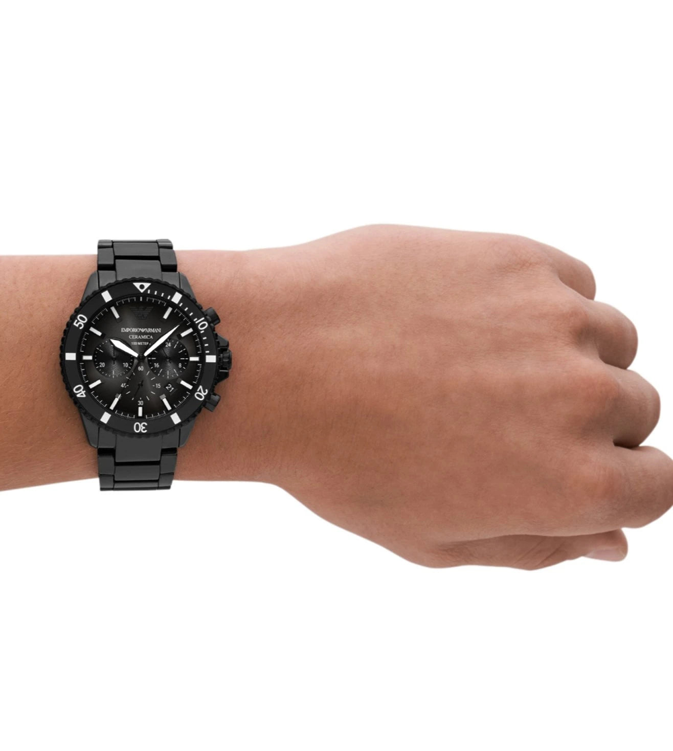 AR70010 EMPORIO ARMANI | Black Dial Chronograph Watch for Men