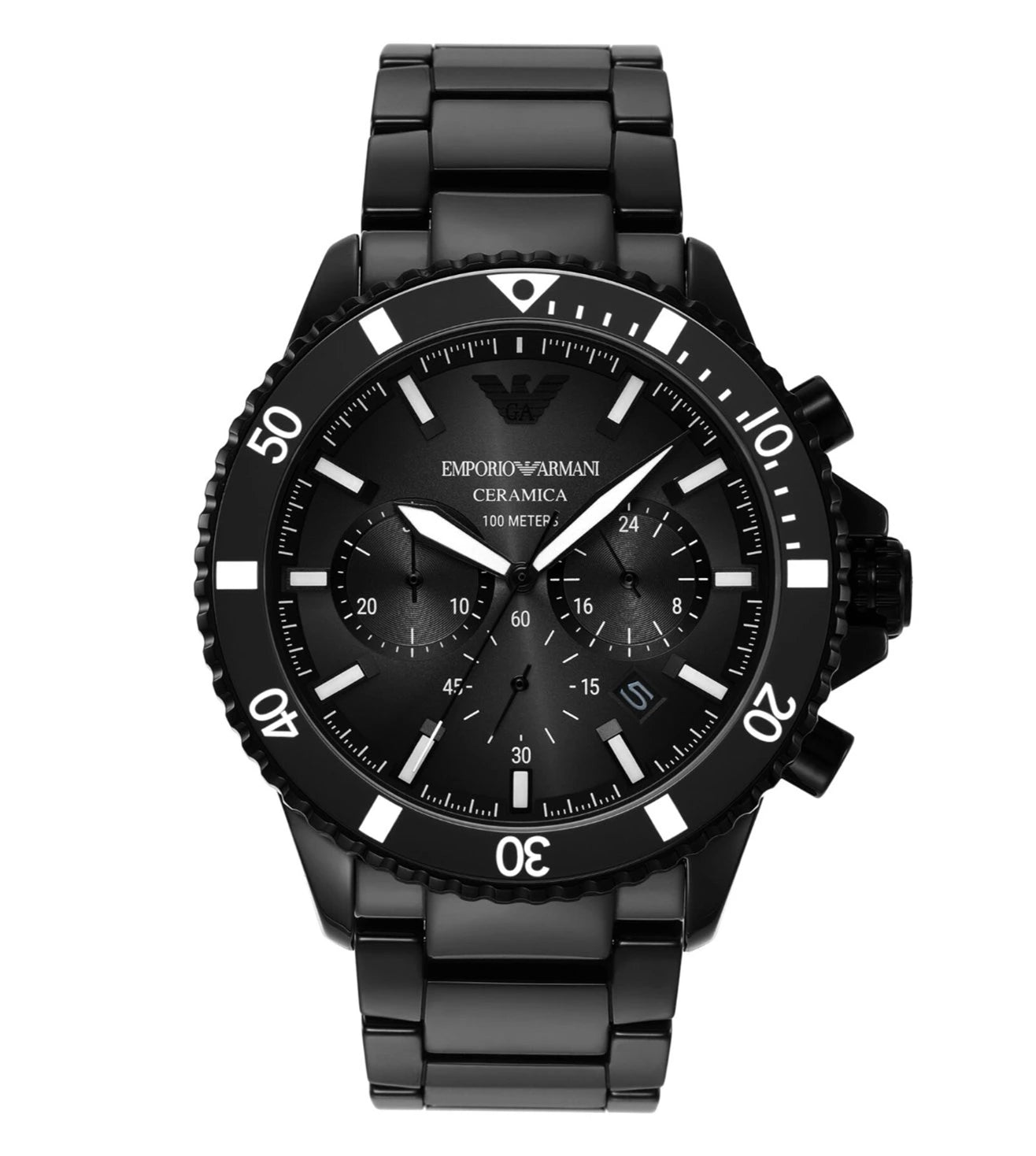 AR70010 EMPORIO ARMANI | Black Dial Chronograph Watch for Men