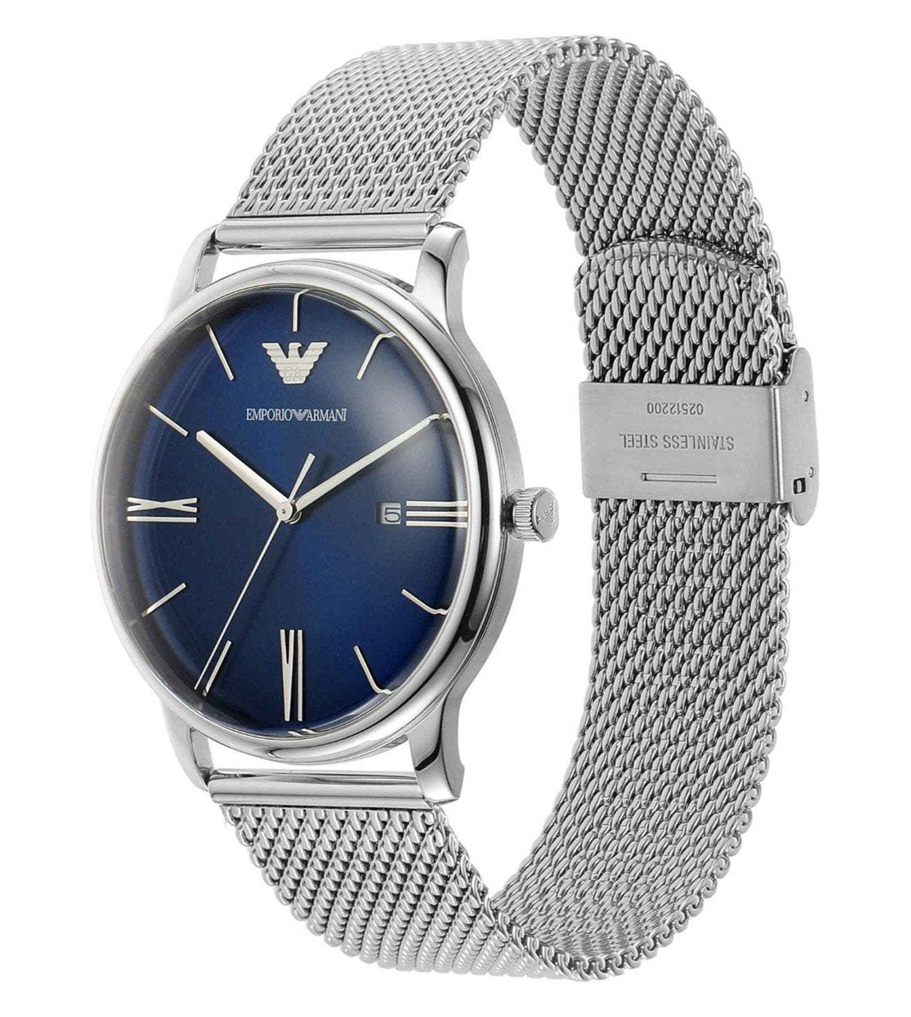 AR11571 Emporio Armani | Round Blue 42mm Analog Watch (Men)