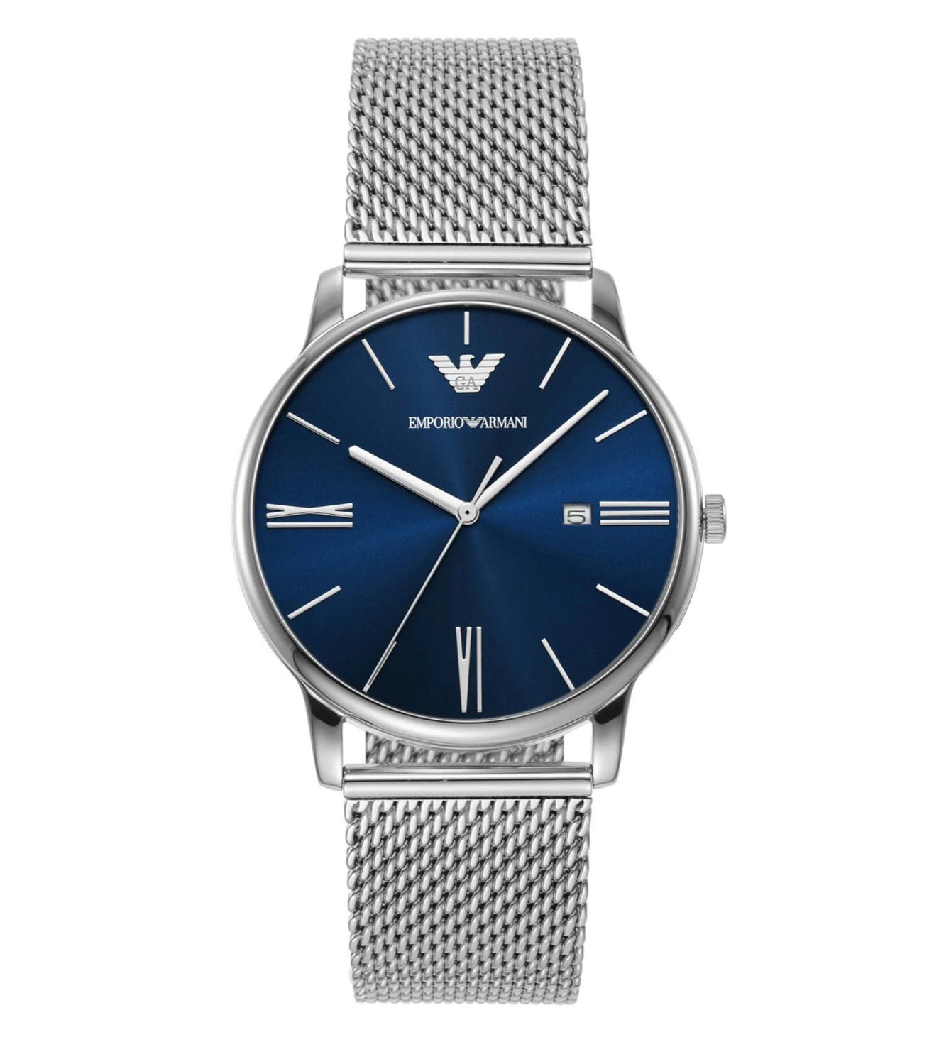 AR11571 Emporio Armani | Round Blue 42mm Analog Watch (Men)