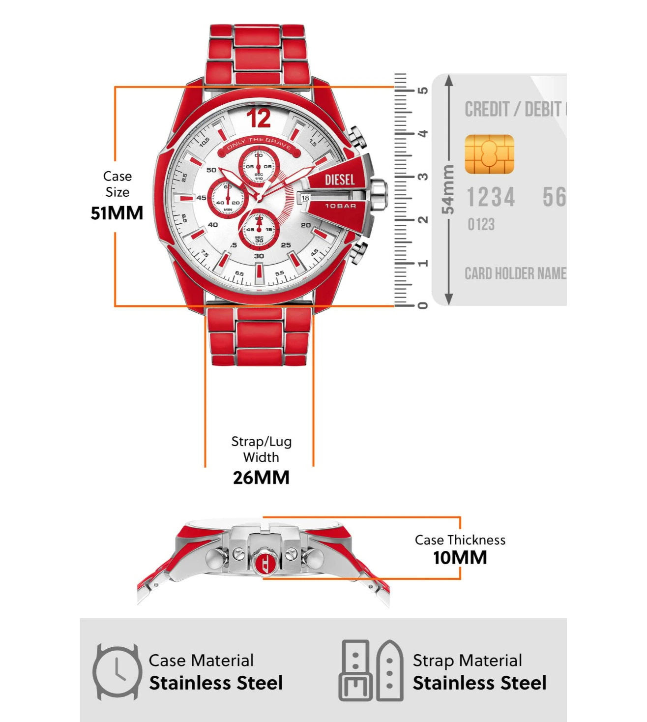 DZ4638 | DIESEL Mega Chief Chronograph Watch for Men