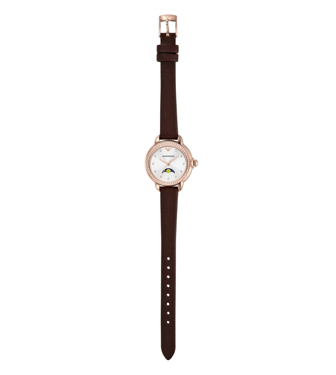 AR11568 Emporio Armani | Round Silver Dial Analog Watch (Women)