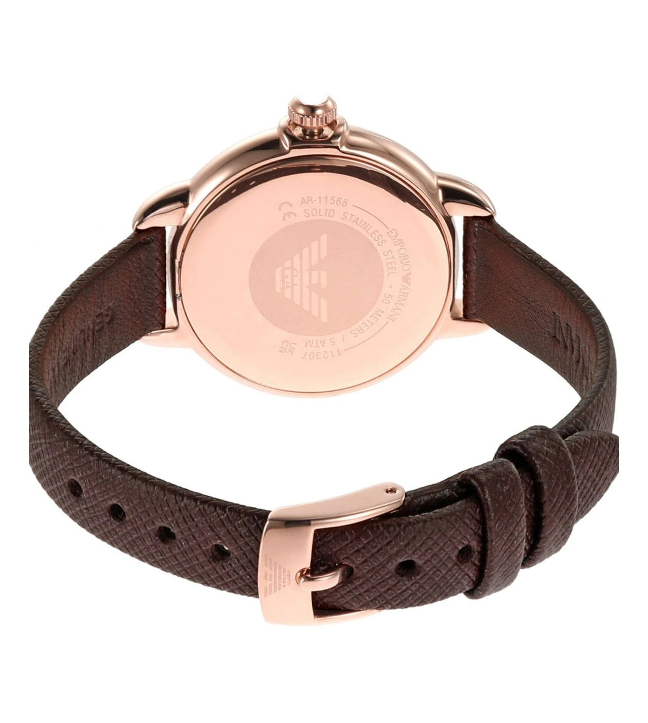 AR11568 Emporio Armani | Round Silver Dial Analog Watch (Women)