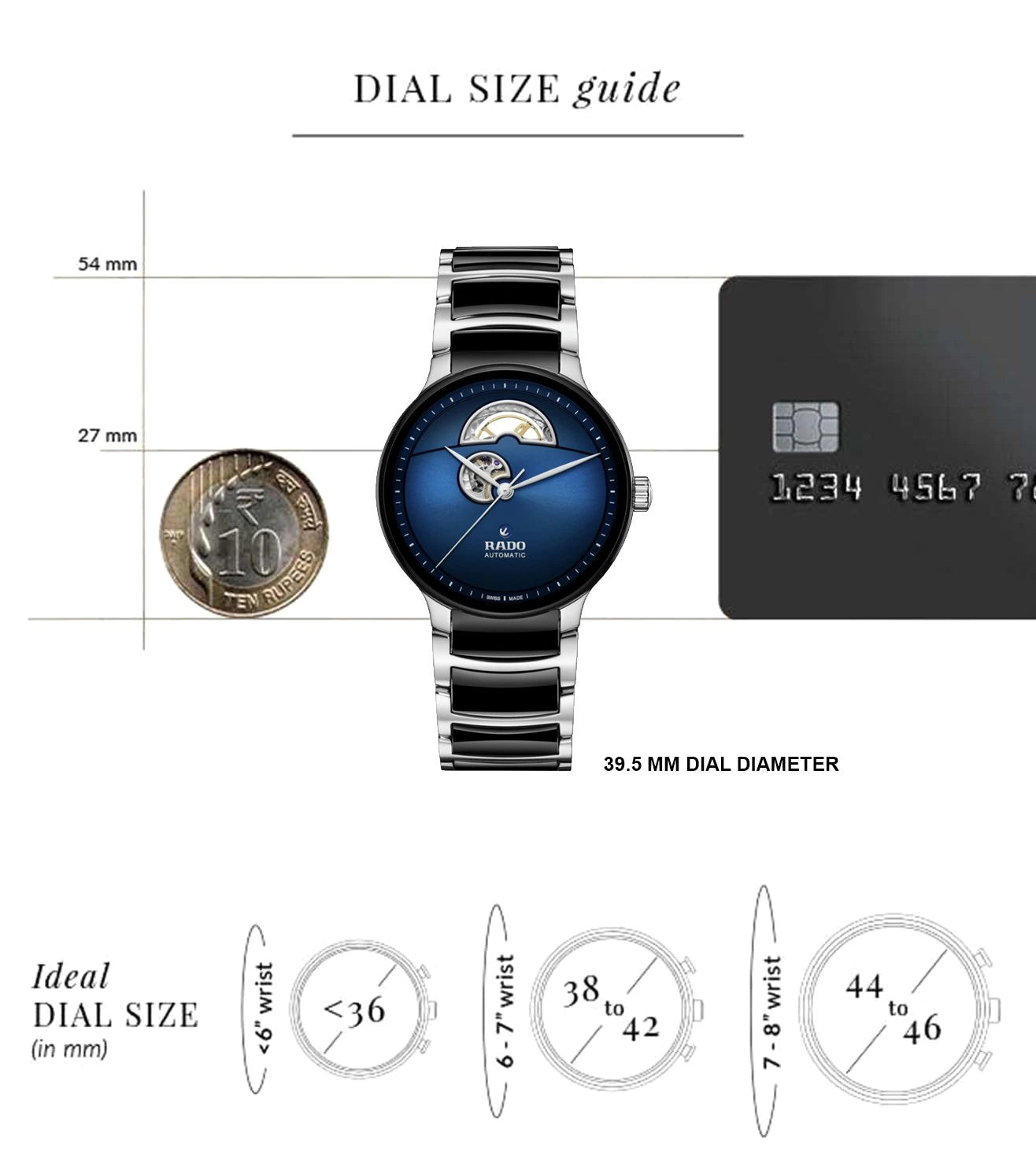 R30012202 | RADO Centrix Automatic Open Heart Unisex Watch