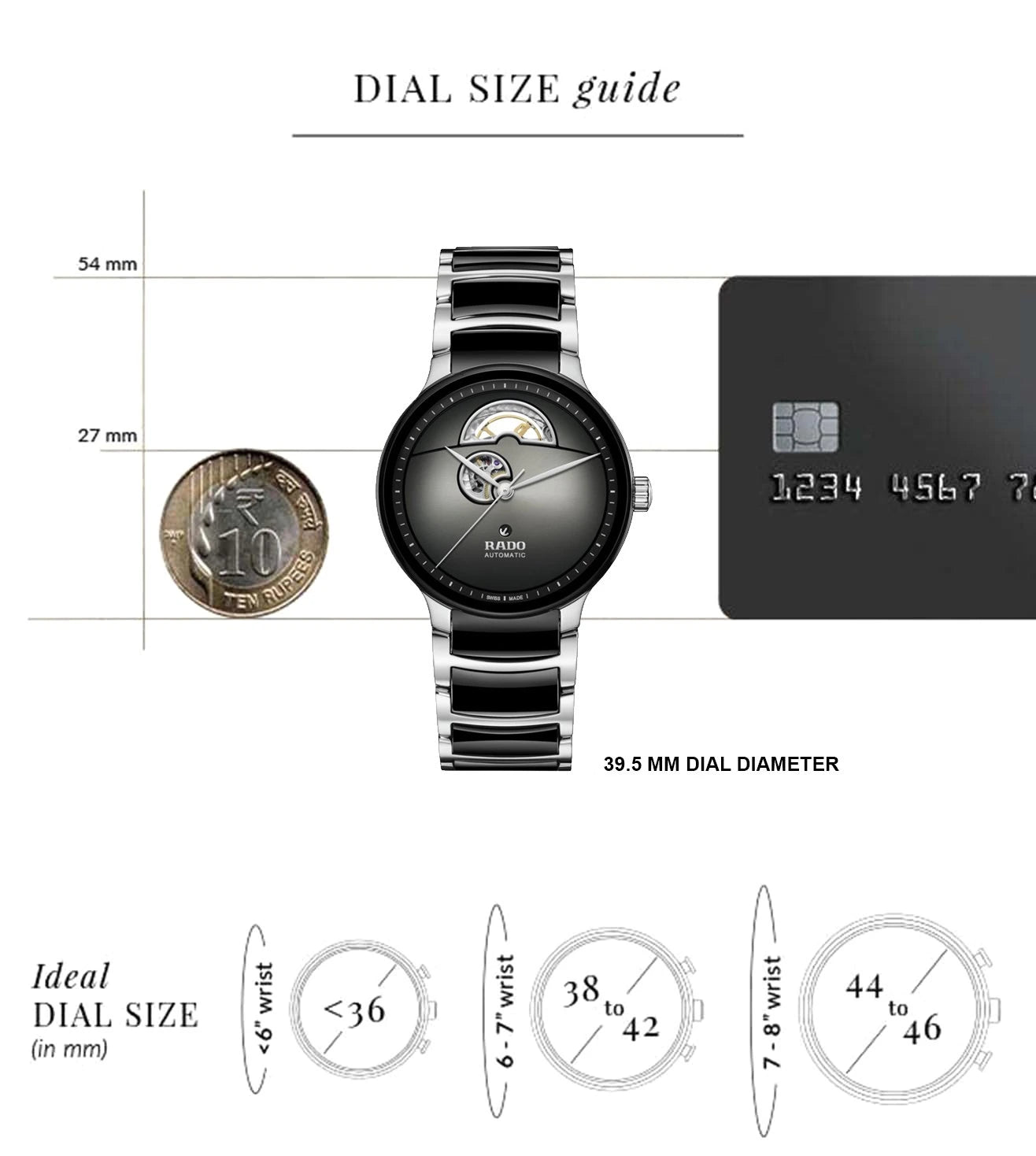 R30012152 | RADO Centrix Automatic Open Heart Unisex Watch