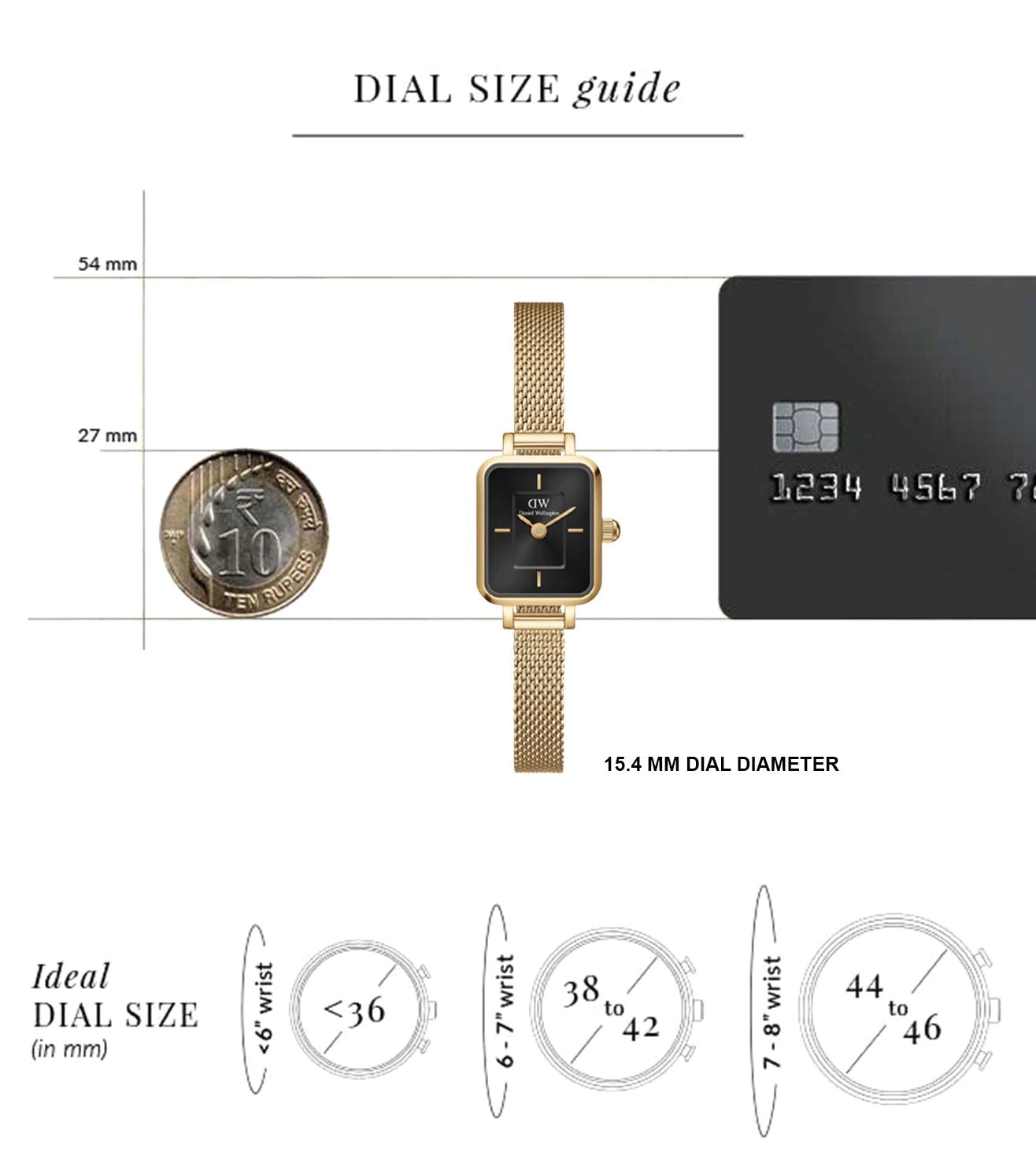 DW00100652K | DANIEL WELLINGTON Quadro Analog Watch for Women