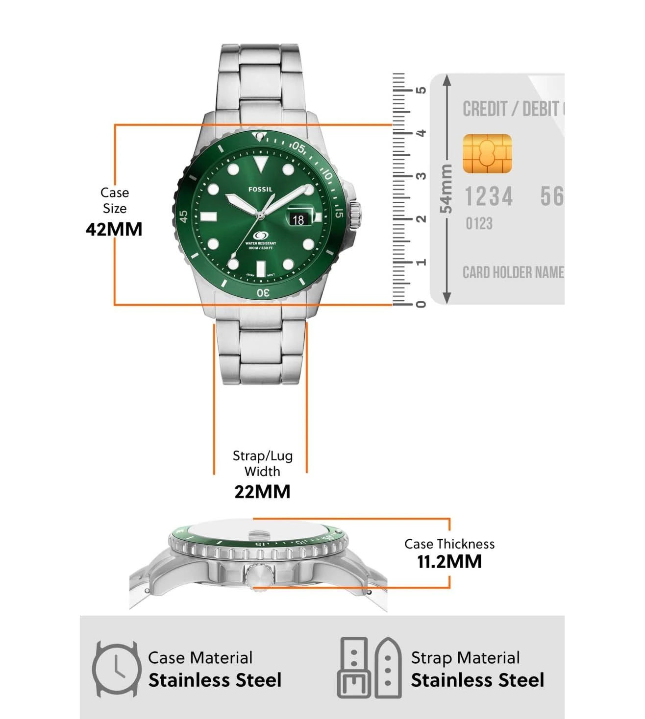 FS6033 | FOSSIL Dive Analog Watch for Men