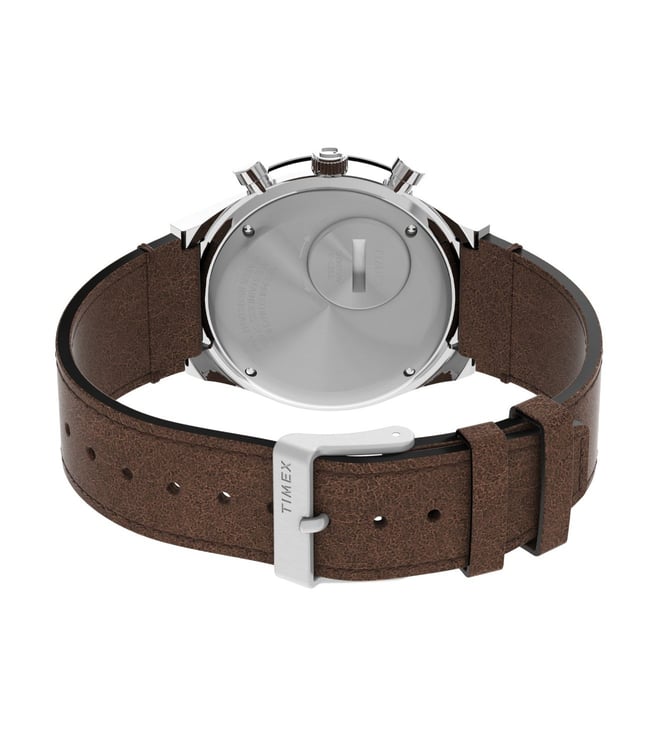 TW2V42800U9 Q Timex Chronograph Leather Strap Watch (MEN)