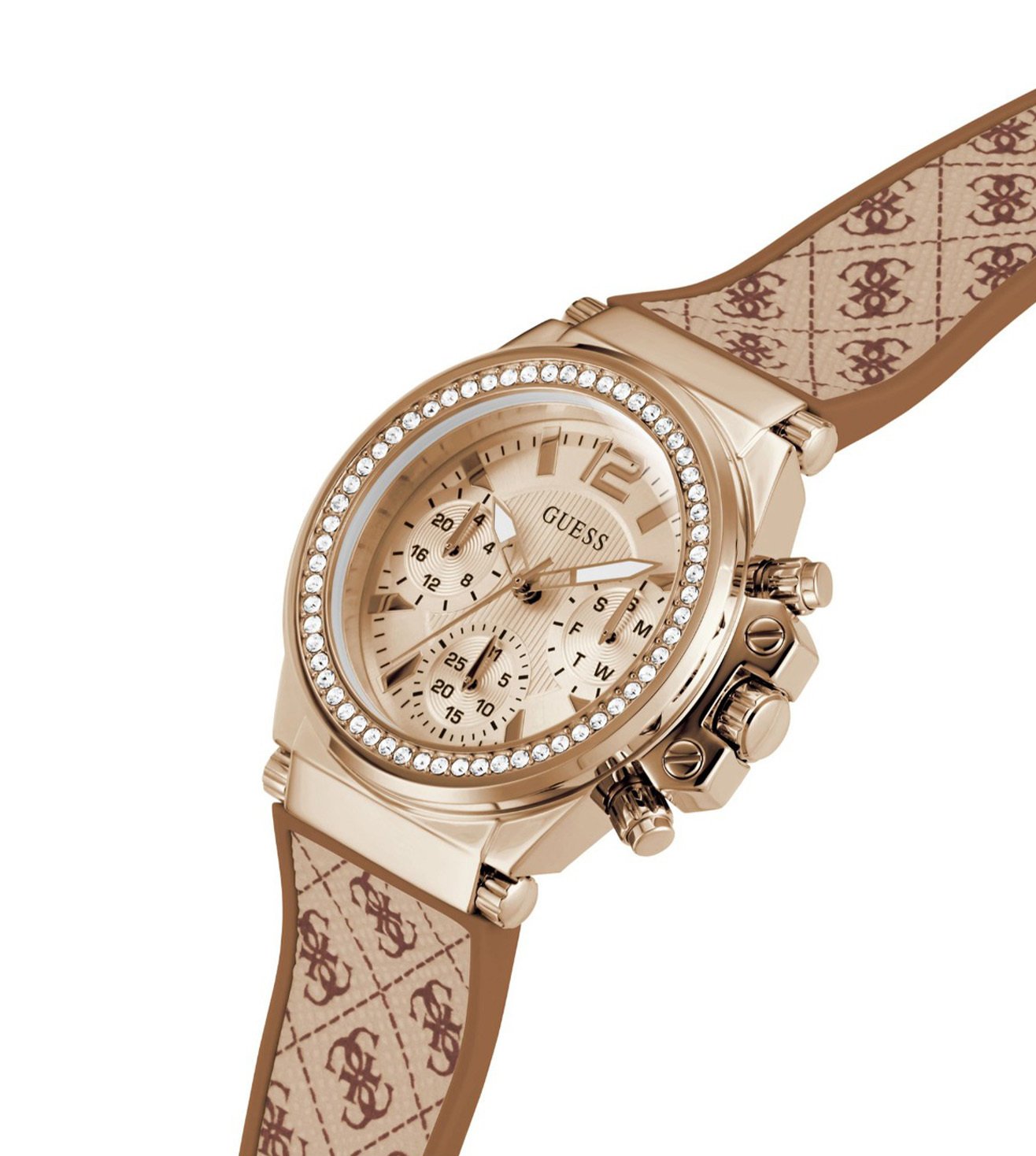 GW0699L2 Guess | Charisma Rose Gold Dial Analog Watch (Women)