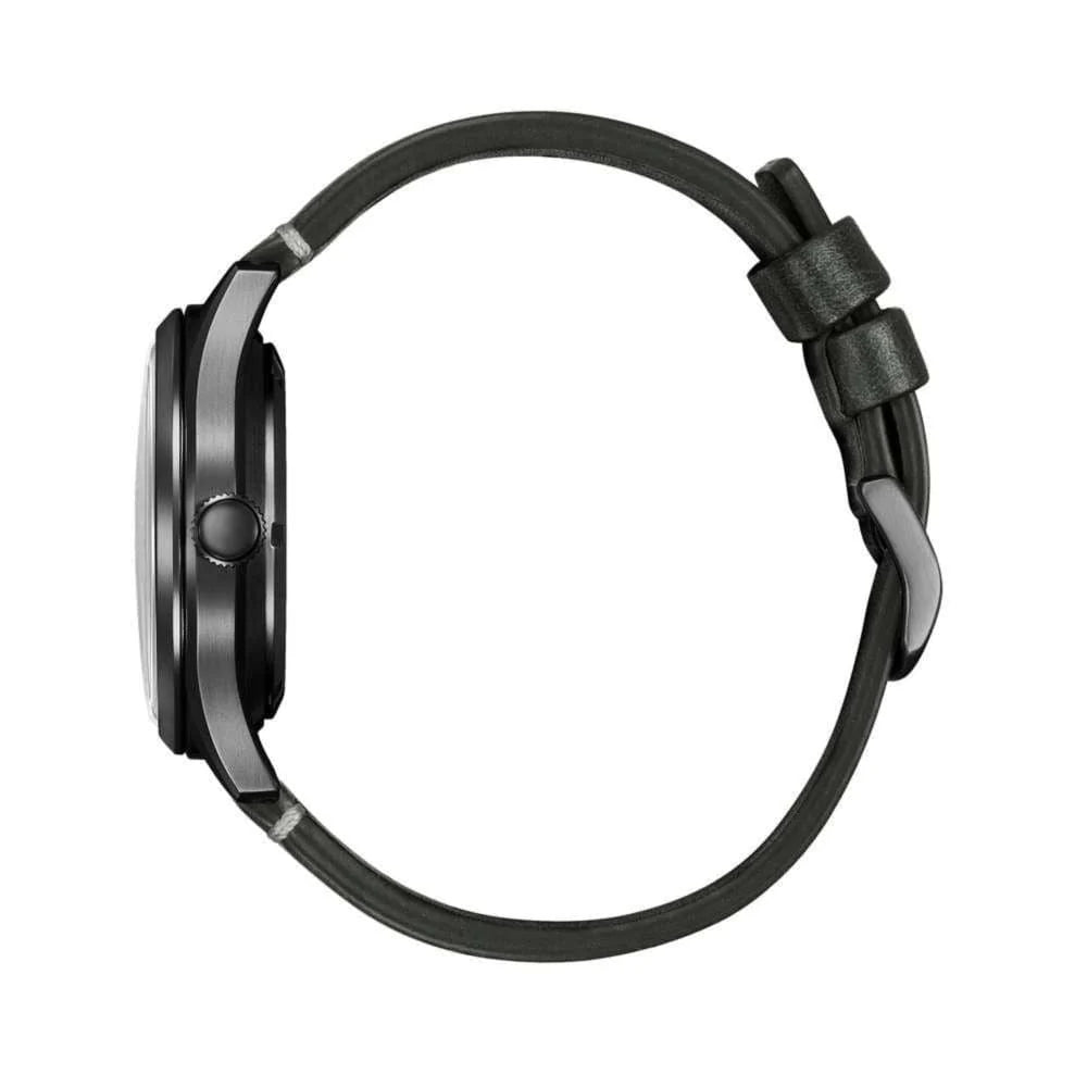 Citizen Black Dial With Leather Strap Automatic Men Watch - NH8395-00E