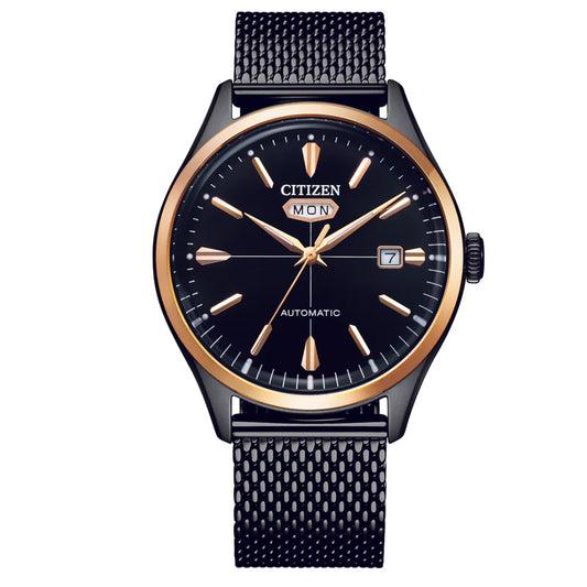Citizen Black Dial Crystal Seven C7 Series Automatic Men Watch - NH8396-82E