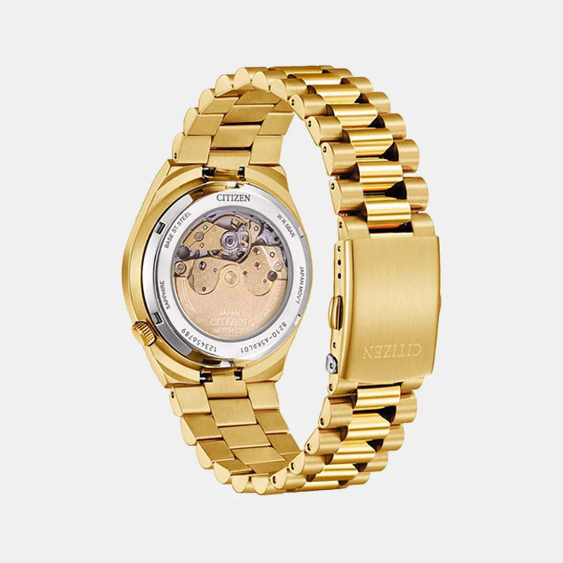 Citizen Red Dial Analog Stainless Steel Men's Watch - NJ0153-82X