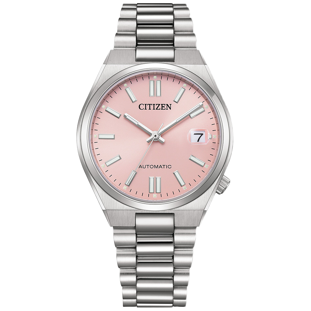 Citizen Pink Dial Automatic Stainless Steel Men’s Watch - NJ0200-50Z