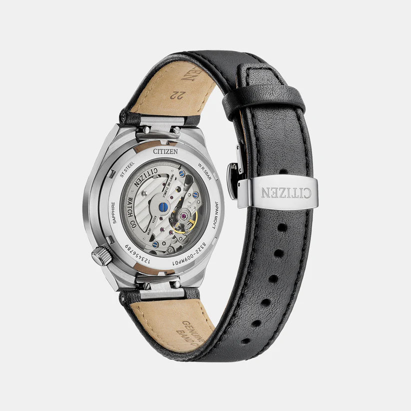 Citizen Tsuyosa Grey Dial Analog Automatic Leather Strap Men’s Watch - NK5010-01H
