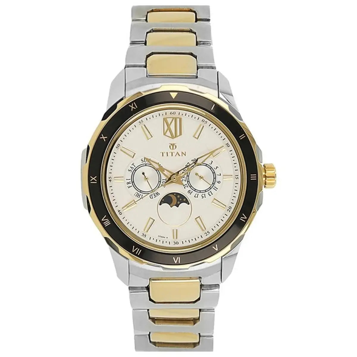 Titan White Dial Stainless Steel Strap Men's watch NS1688KM02