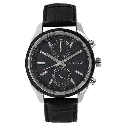 Titan Men's Midnight Precision Multifunction Blue Dial Men Watch NS1733KL01