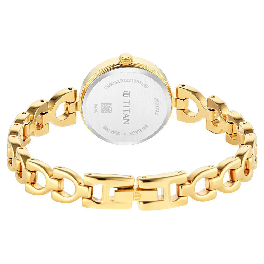 Titan Lagan Silver Dial Analog Metal Strap Watch for Women NS2601YM04