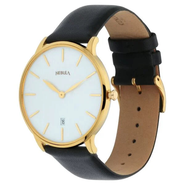 NT5064DL01 Titan Nebula Lustre Analog 18 Karat Silver Dial Men's Watch
