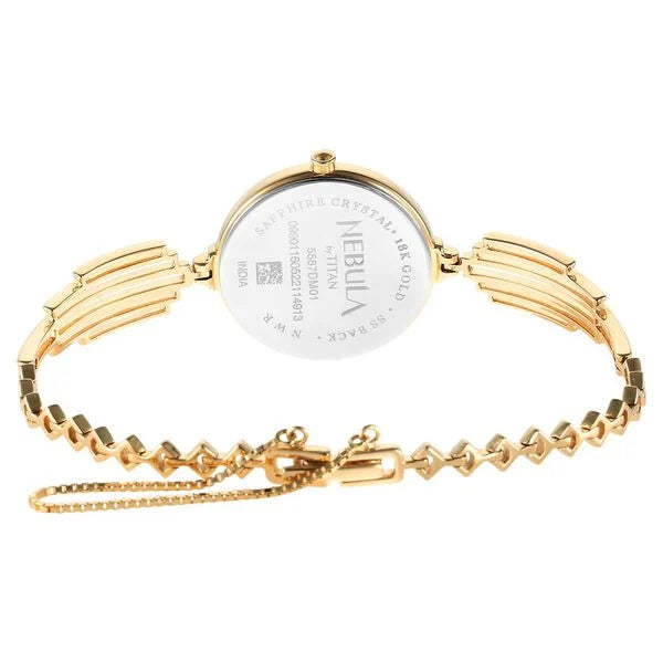 NT5587DM01 Titan Nebula 18 Karat Solid Gold Women's Watch