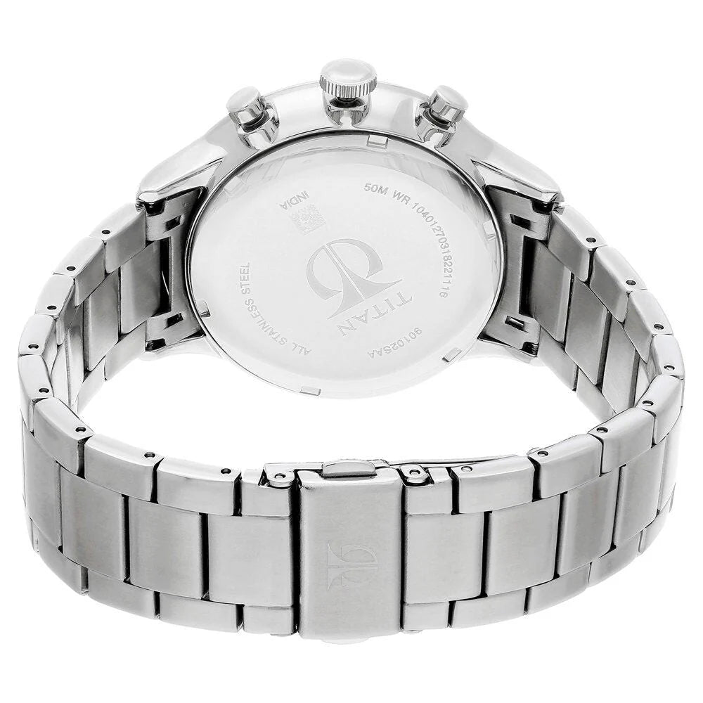 Titan Quartz Multifunction Blue Dial Watch for Men NS90102SM01