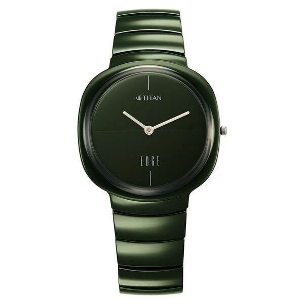 Titan Squircle Camo Quartz Analog Green Watch For Unisex - NT1841QC05