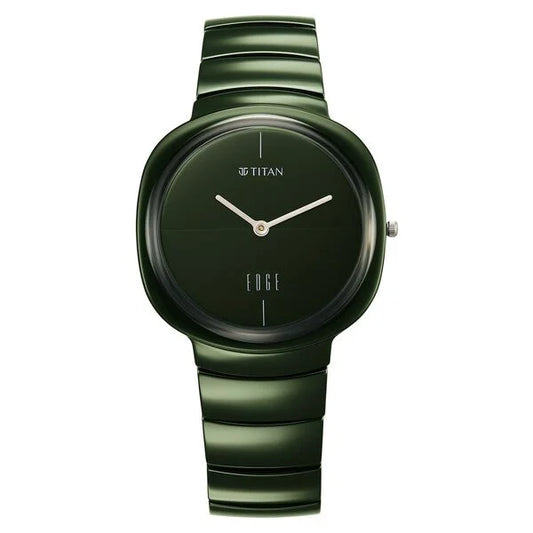 Titan Squircle Camo Quartz Analog Green Watch For Unisex - NT1841QC05