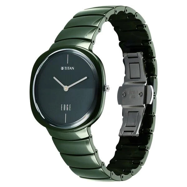 Titan Squircle Camo Quartz Analog Green Watch For Unisex - NT1841QC05