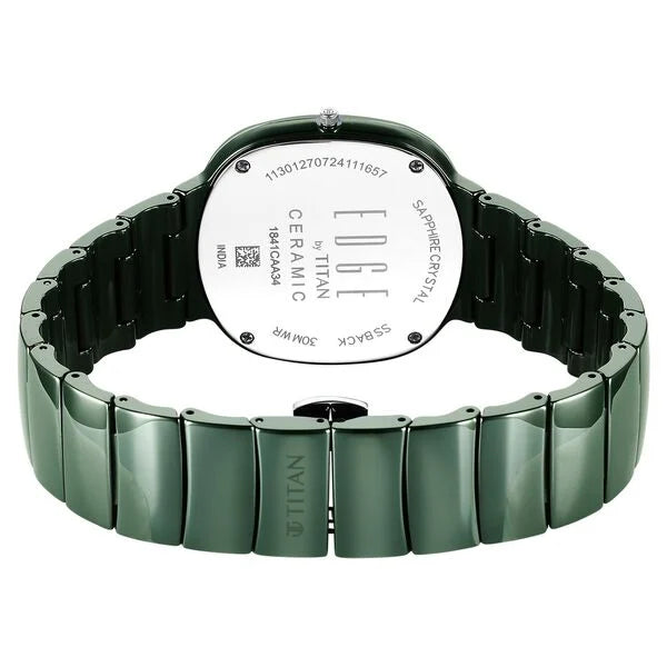 Titan Squircle Camo Quartz Analog Green Watch For Unisex - NT1841QC05
