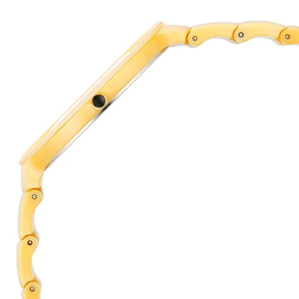 Titan Squircle Camo Quartz Analog Yellow Dial Watch For Unisex - NT1841QC08