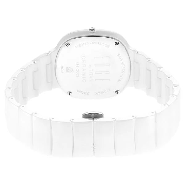 Titan Edge Squircle Quartz in Arctic White Unisex Watch - NT1841QC09